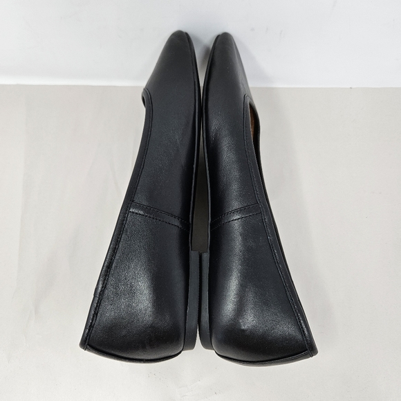 Vionic Orinda Flats Womens Sz 7.5M Black Leather Square Toe Low Heel Vio-motion - Picture 7 of 10